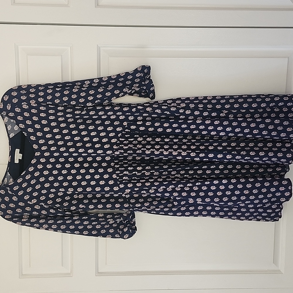 Garnet Hill Navy and Black Dress